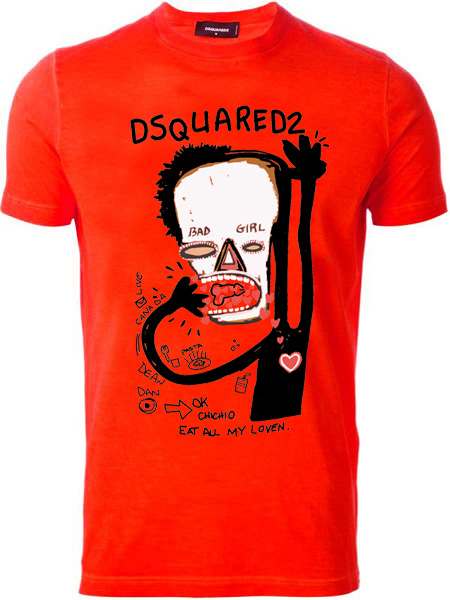 achat-t-shirt-de-marque,t-shirt-dsquared-homme-gris,T-Shirt-dsquared-Femme