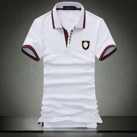 polo-homme-de-marque-en-solde,chemise-Gucci-soie,polo-Gucci-blanc-prix